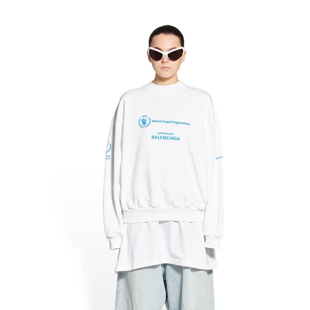 Women's Balenciaga Wfp Regular Fit Hoodie White | 4617ADSQO