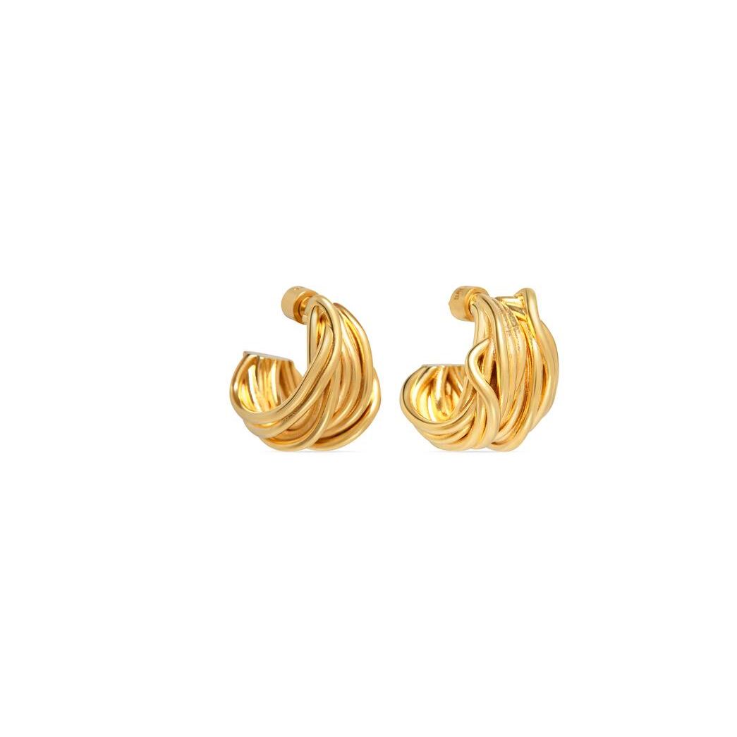 Women's Balenciaga Wire Earrings Jewelry Gold | 1250CXIMP