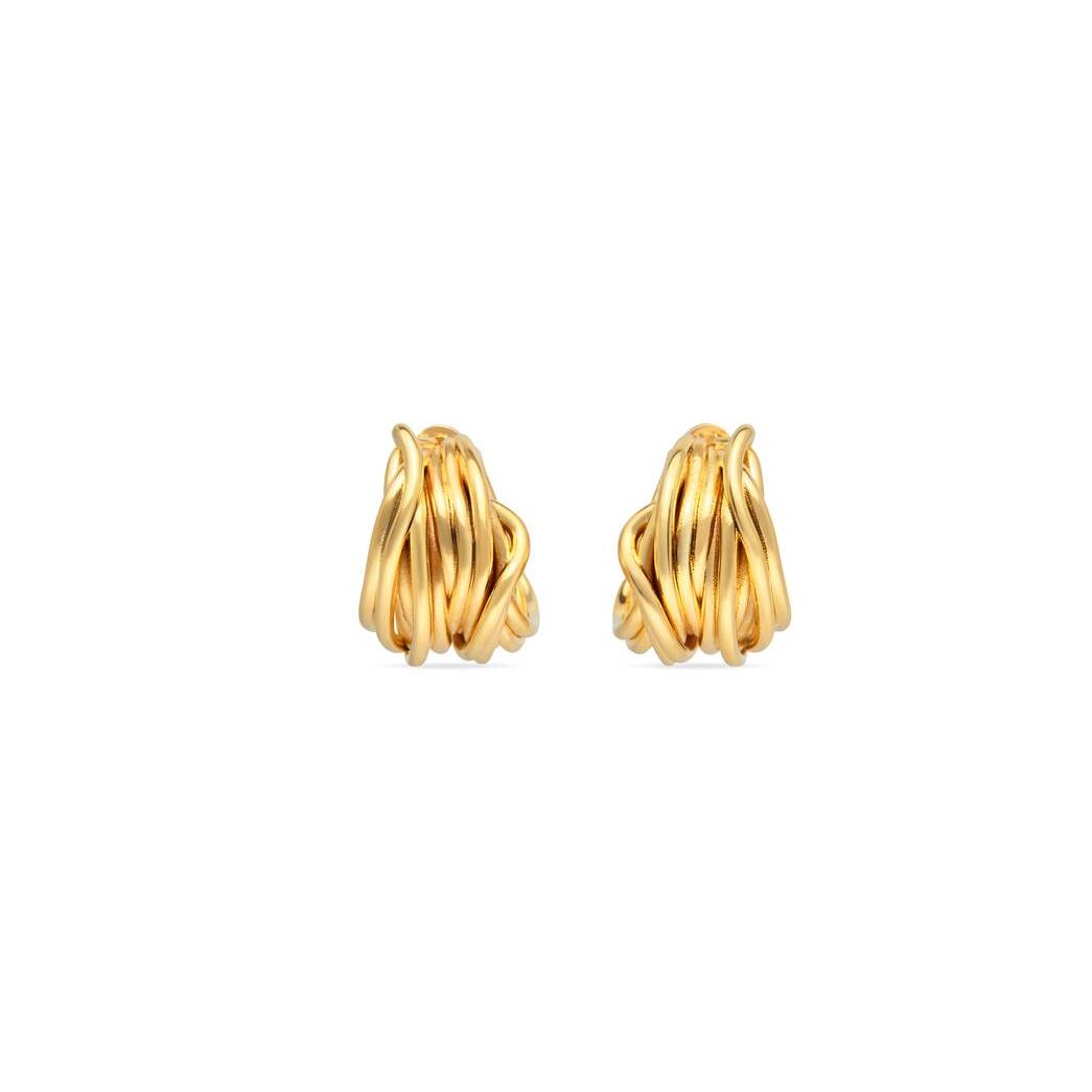 Women\'s Balenciaga Wire Earrings Jewelry Gold | 1250CXIMP